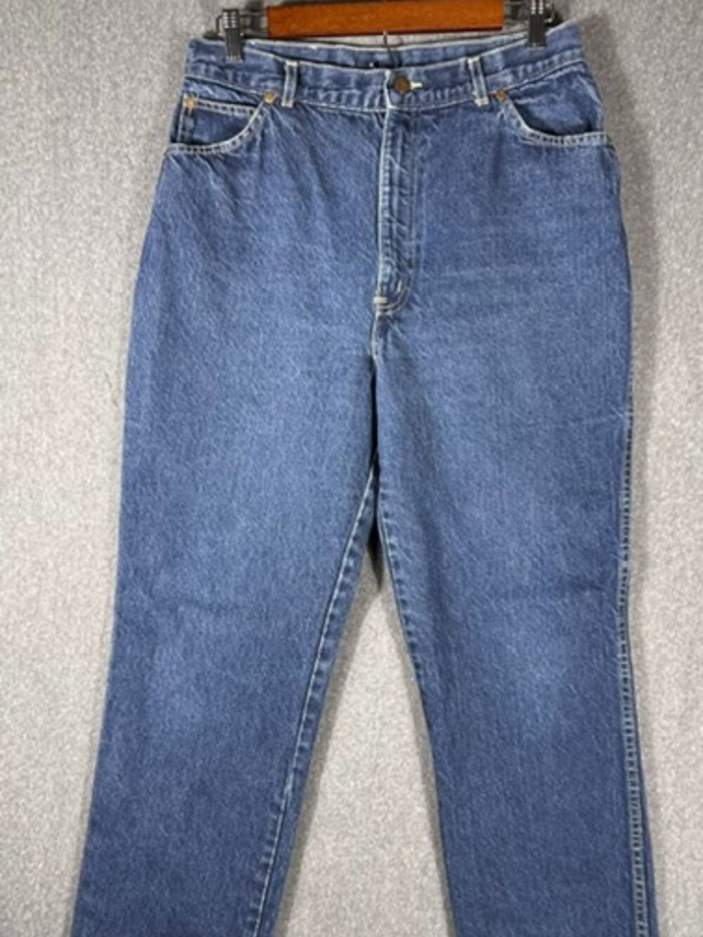 Vtg Chic Straight Leg Mom Jeans Womens Sz 16 Blue Denim Med Wash High Waist 80s